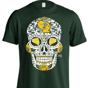 Green Bay Packers inspired Sugar Skull - Mens